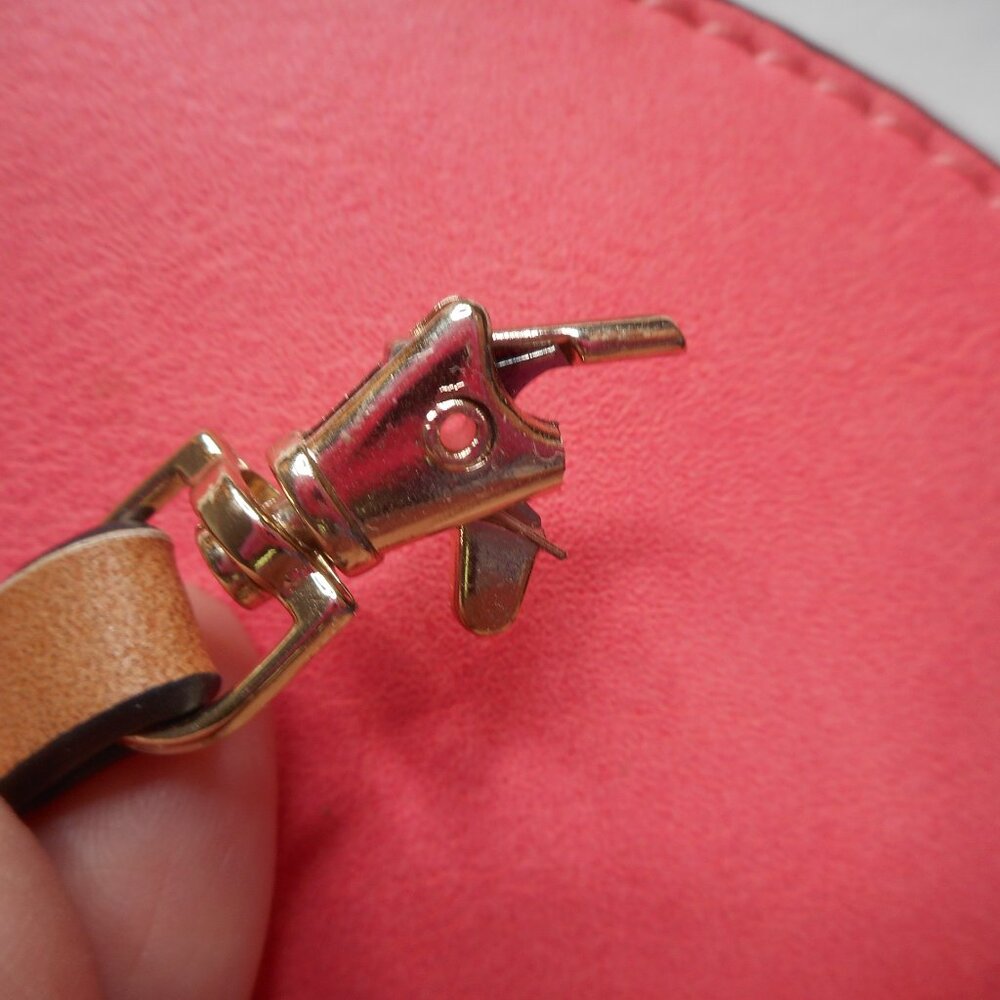 Simply Noelle pink Leather like Handbag Purse twist lock close - Picture 10 of 10